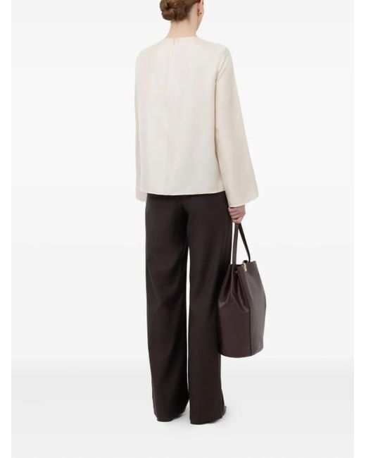 Loulou de Saison Azae ドレープ ブラウス White