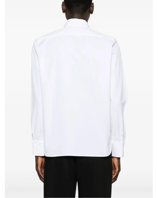 Saint Laurent White Tuxedo Shirt for men