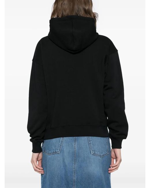 Maison Kitsuné Black Bold-Fox-Head-Patched Hoodie