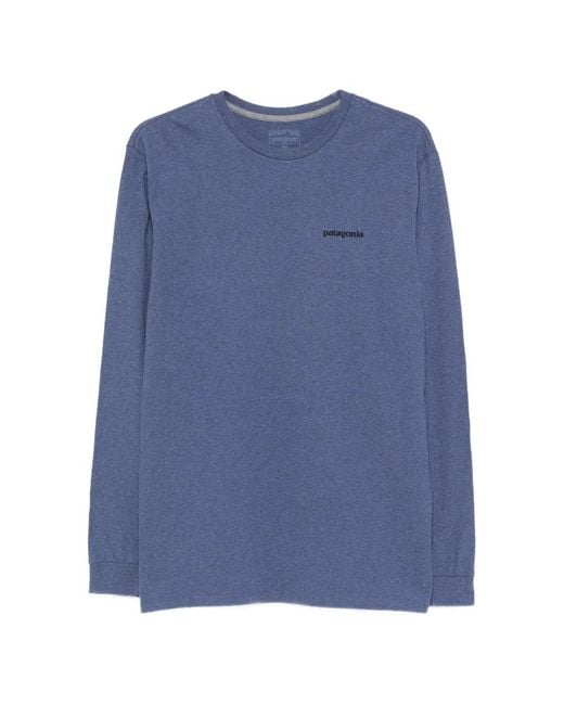 Patagonia Blue Long-Sleeve T-Shirt for men