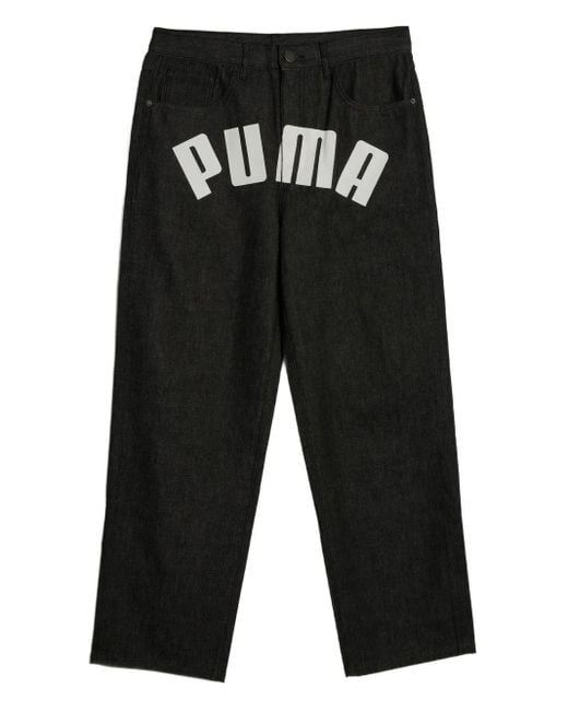 PUMA Black X A$ap Rocky Printed Denim Jeans for men