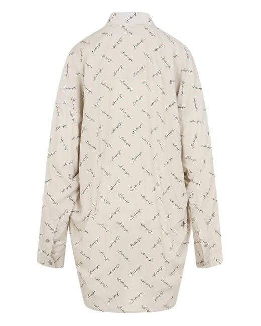 Balenciaga White Elevated Elegance Mini Shirt