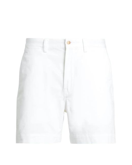 Polo Ralph Lauren White Short À Logo Brodé for men
