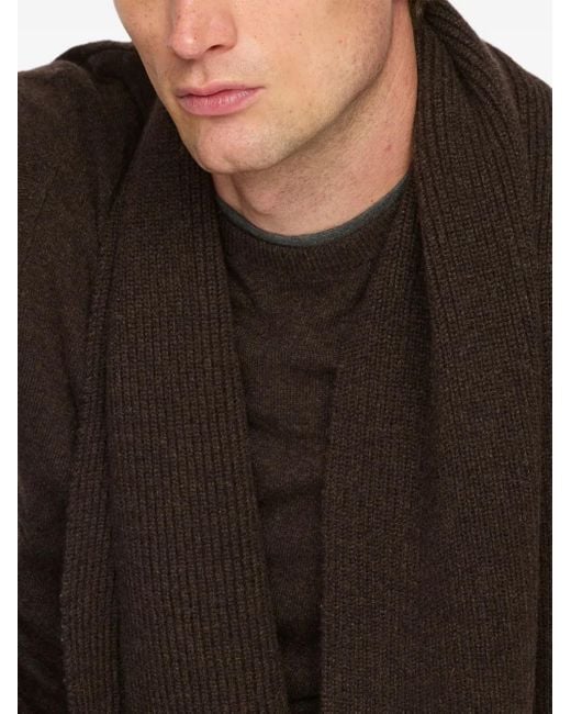 Yves Salomon Brown Cashmere Crew-Neck Sweater for men
