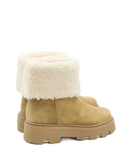 Moncler Natural Aurea Stiefel Mit Shearling-Patch