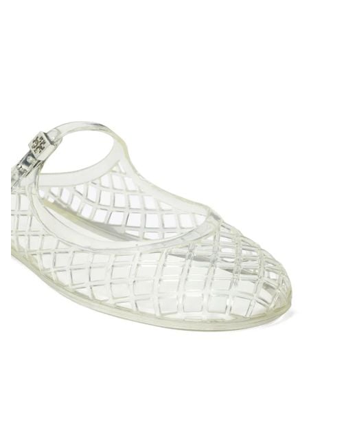 Tory Burch White Flat Shoes