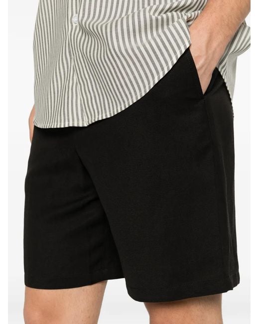 AMI Black Elasticated Shorts for men