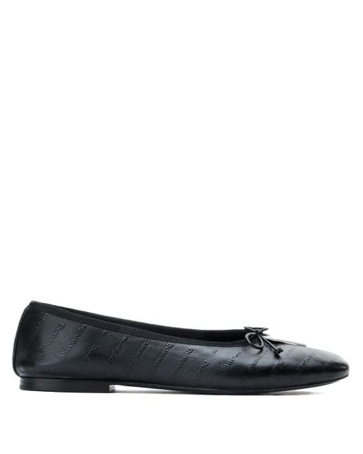 Alexander Wang Black Key-Detail Quilted Ballet Flats