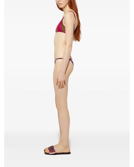 Emilio Pucci Purple Bas De Bikini Imprimé