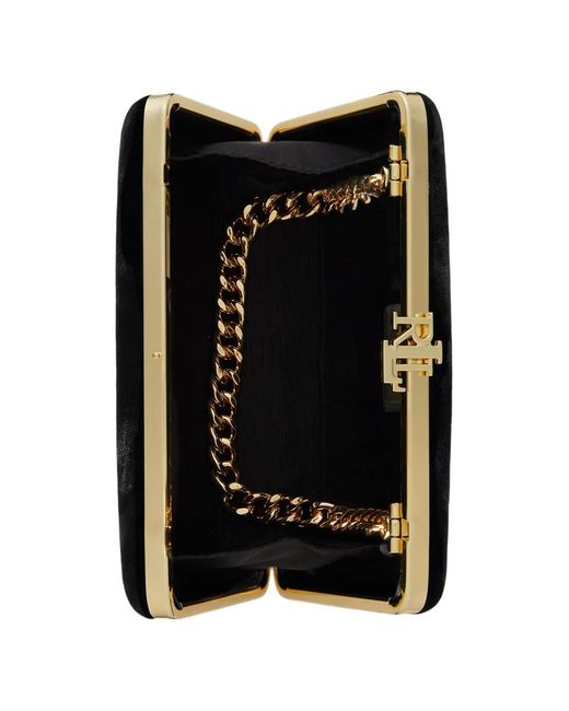 Ralph Lauren Black Pochette À Bride En Chaîne