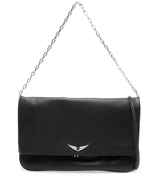 Zadig & Voltaire Black Large Rock Eternal Clutch Bag