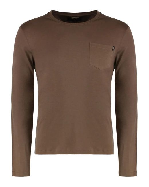 Moorer Brown Pocket T-Shirt for men