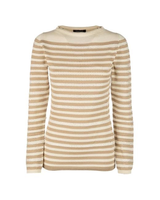 Fabiana Filippi Natural Striped Sweater