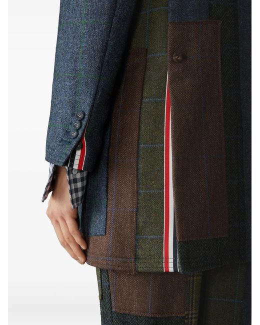 Thom Browne Gray Hunting Tweed Chesterfield Armband Jacket for men