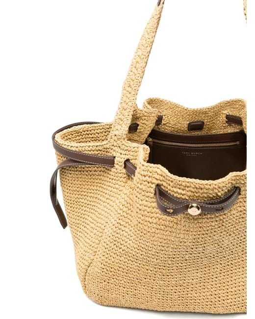 Tory Burch Natural Romy Woven Tote
