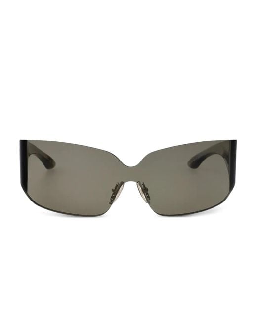 Balenciaga Gray Mono Shield-Frame Sunglasses for men