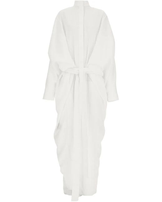 Ferragamo White Long-Sleeved Jumpsuit