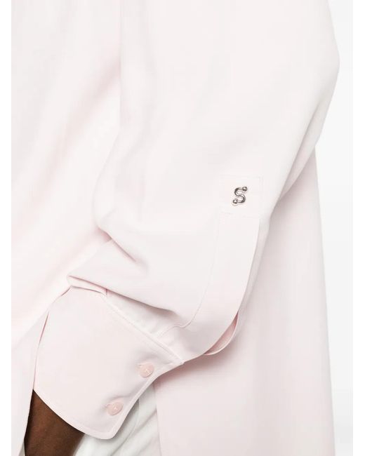 Sportmax Pink Cocco Chest-Pocket Buttoned Shirt