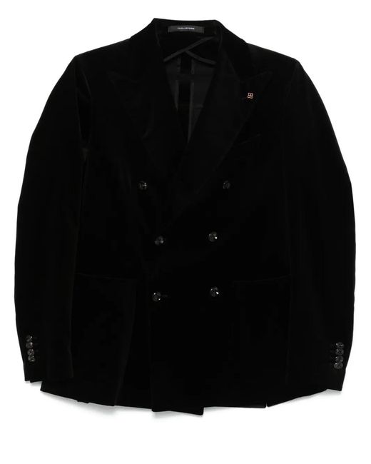 Tagliatore Black Velvet Blazer for men