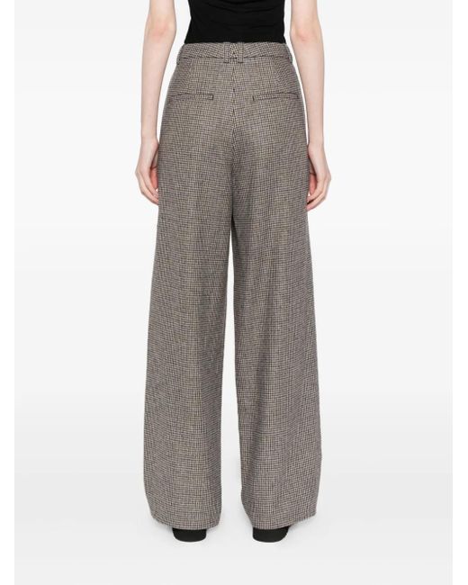 Vince Brown Houndstooth-Print Trosuers