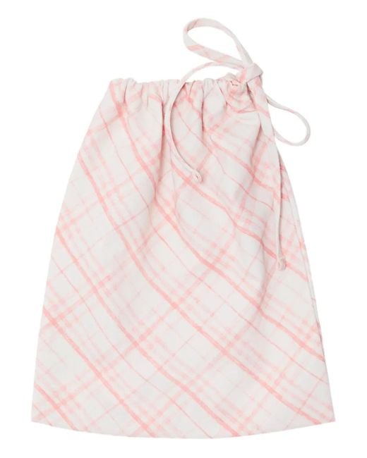Burberry Pink Haut De Bikini À Carreaux