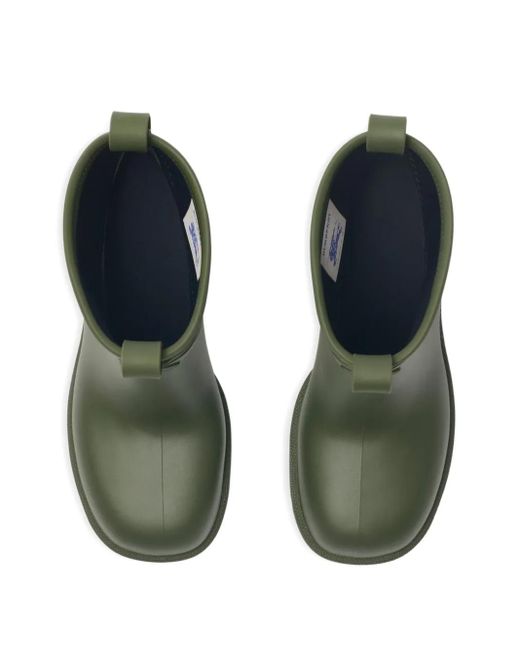 Burberry Green Marsh Stamp Heeled Low Boots