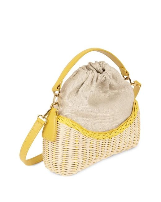 Rodo Metallic Pochette En Osier À Lien De Resserrage