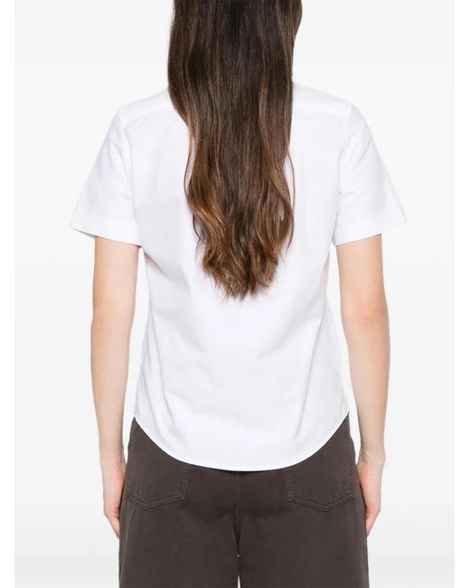 A.P.C. White Short-Sleeve Shirt