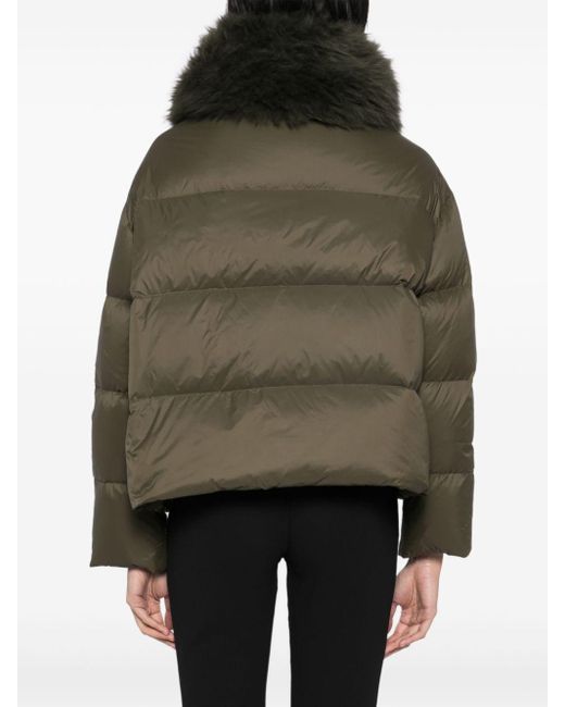 Yves Salomon Green Doudoune Puffer Jacket