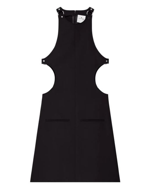 Courreges Black Cut-Out Sleeveless Dress