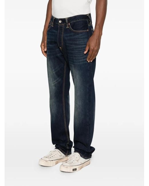 Vaqueros Con Efecto Degradado Evisu de hombre de color Blue