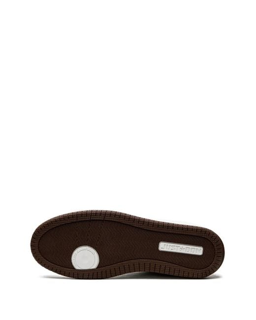 Just Don White Courtside Low /Burgundy" Sneakers