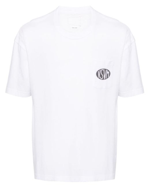 Visvim Logo-print Cotton-blend T-shirt in het White voor heren