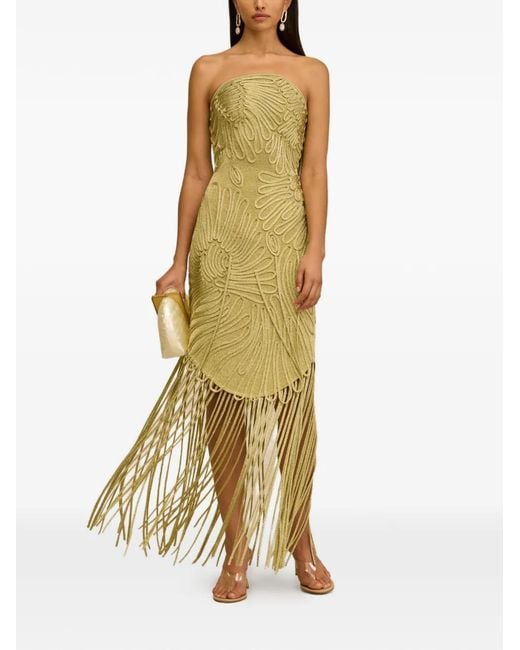 gaia metallic gold strapless dress Cult Gaia Edina Dress in Metallic Gold