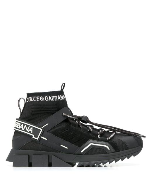Dolce & Gabbana Black Sorrento High-top Trekking Sneakers for men