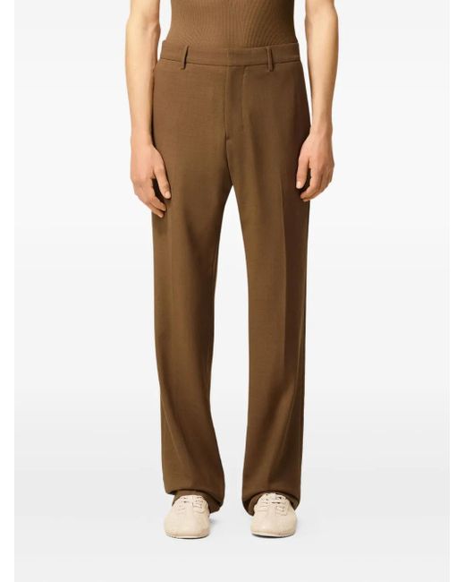 Pantaloni Dritti di AMI in Brown da Uomo