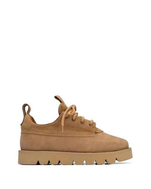Clear Weather Brown Wampa Deux Lo Platform Sneakers for men