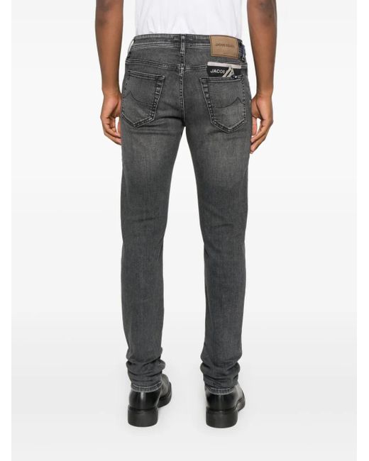 Vaqueros con parche del logo Jacob Cohen de hombre de color Gray