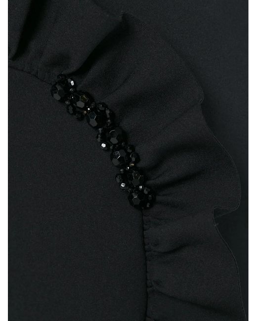 Simone Rocha Black Frilled Straight Skirt