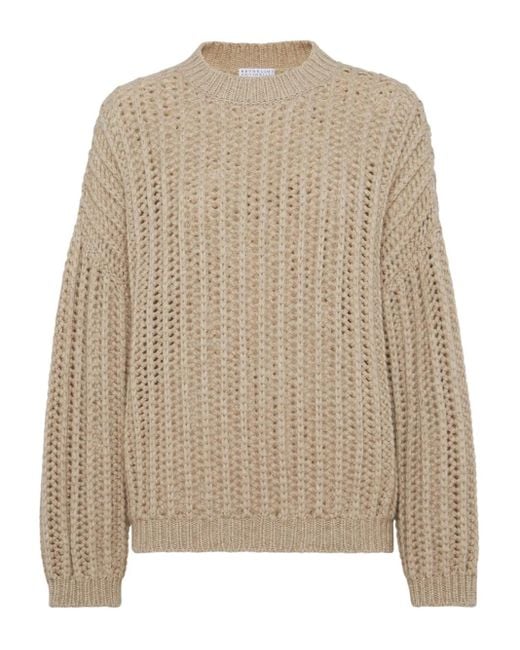 Brunello Cucinelli Natural Chunky-Knit Cashmere Sweater