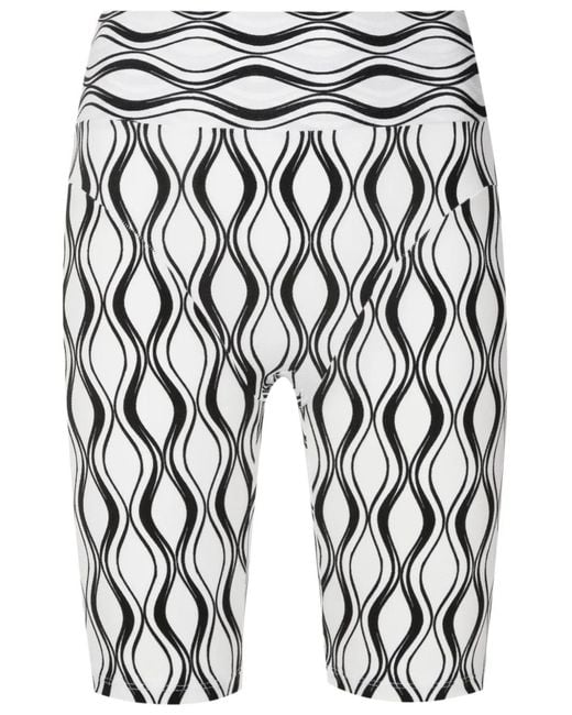 Amir Slama Black Graphic-Print Cut-Out Shorts