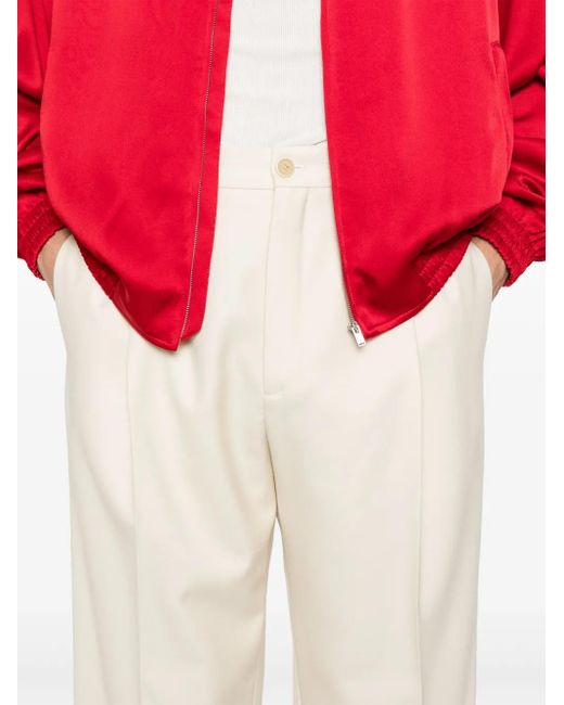 Saint Laurent Wollen Broek in het Natural voor heren