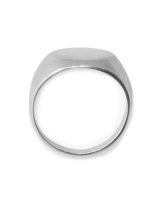 Jil Sander Classic Chevalier Ring in Metallic für Herren
