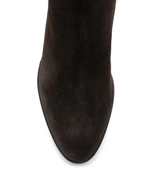 Bibi Lou Black North Suede Block-Heel Ankle Boots