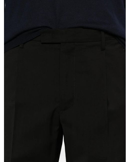 Barena Black Masco Tropical Buttoned Trousers for men