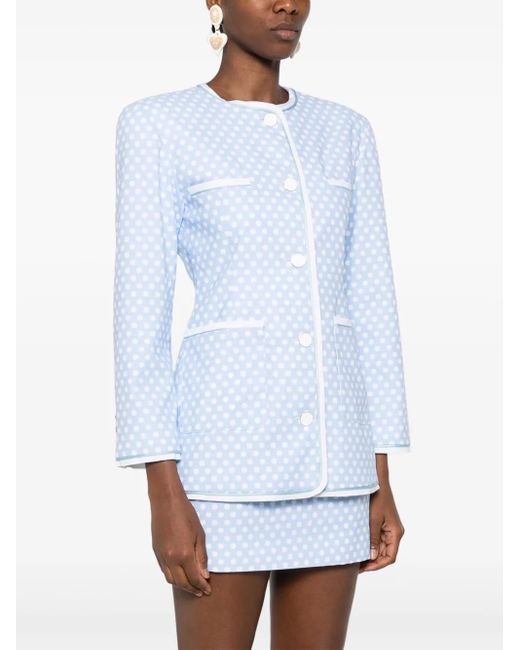 ROWEN ROSE Blue Polka-Dot Jacket