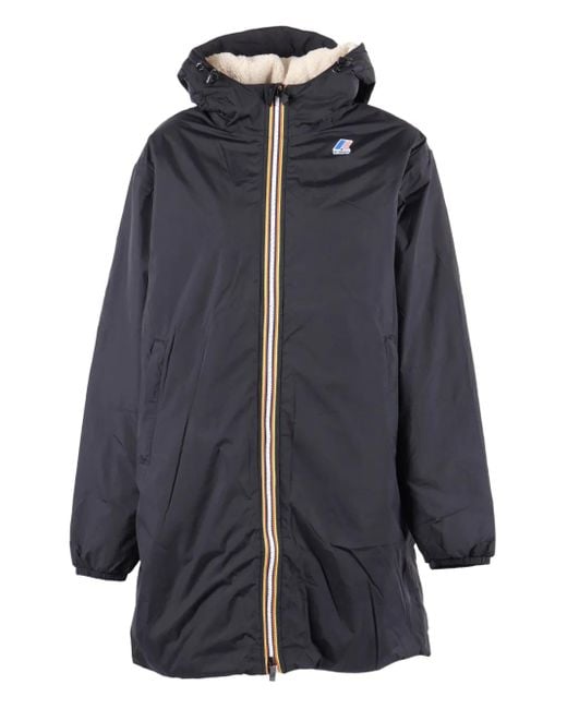 Veste Zippée À Capuche K-Way en coloris Blue