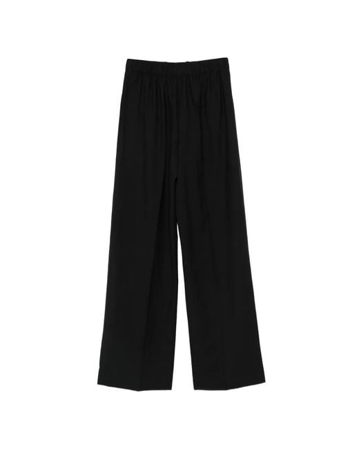 Erika Cavallini Semi Couture Black Welt-Pockets Trousers