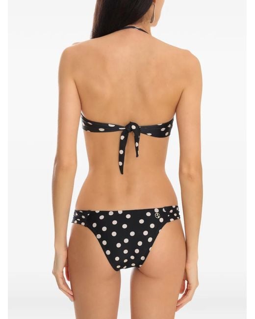 Brigitte Bardot Black Shell-Detail Bikini