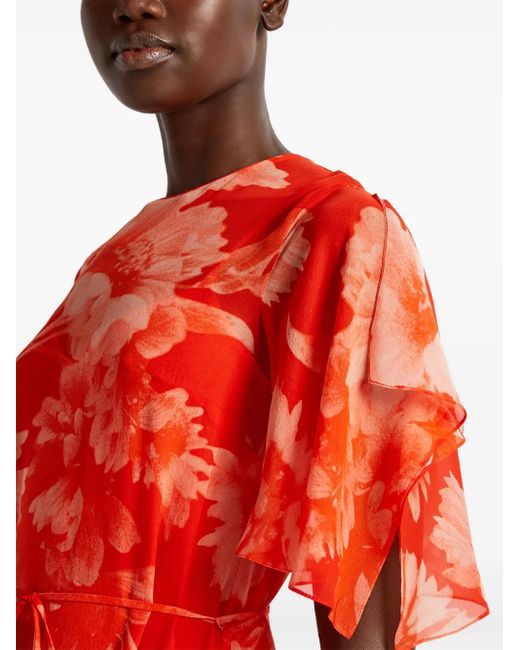 Erdem ショートスリーブ ドレス Red